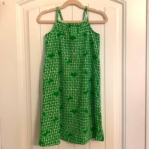 Hanna Andersson, size 120, green print dress